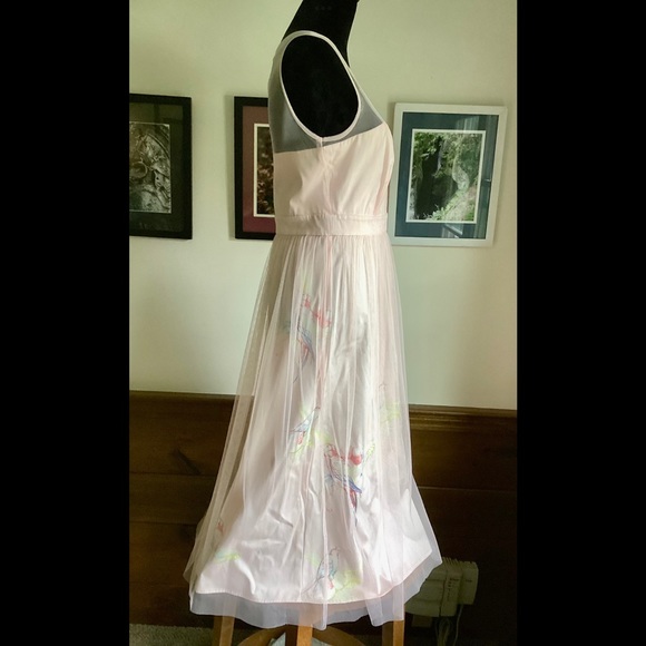 S Diana Vickers Star Amazing Pink Parrot Dress Sheer Top Art 2 Wear - Picture 4 of 16